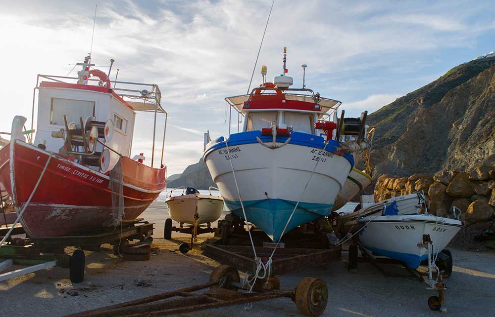 The port of Anafi, Cyclades